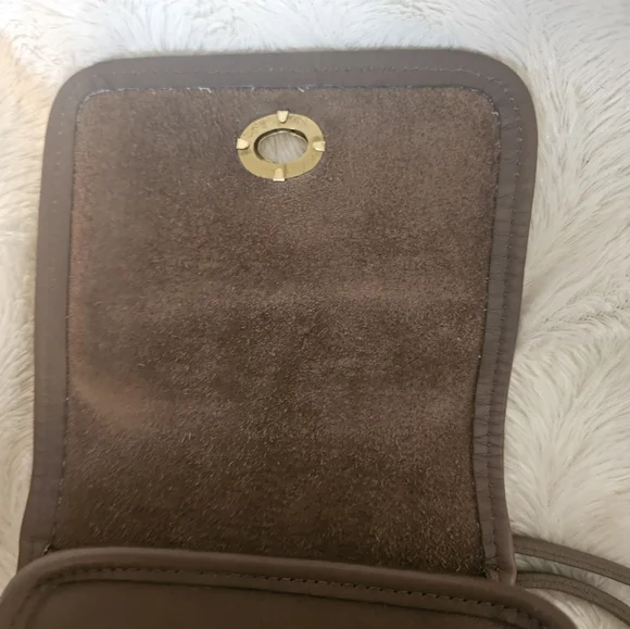 VINTAGE COACH TAUPE BROWN CROSSBODY SCOOTER CROSSBODY BAG #9893